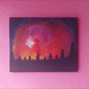 Sunset Galaxy Original Hand Painted Painting